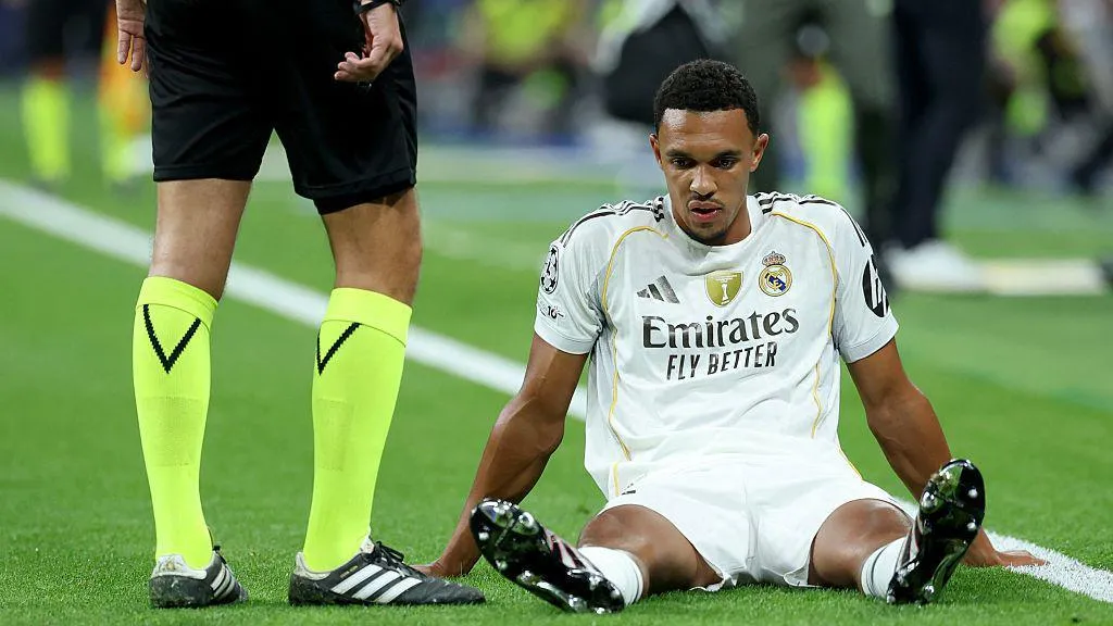 The English defender sustains early setback in the Spanish giants UCL fixture