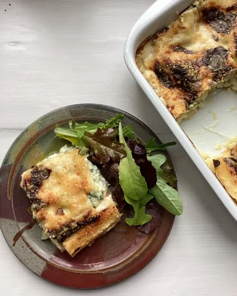 An Inspired Creation for Lasagna with Courgette and Cheese Medley