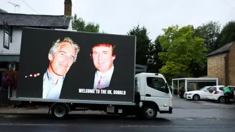 Four Detentions Made Following Donald Trump and Jeffrey Epstein Images Projected on Royal Castle