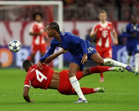 The Blues' boss rages when the German giants defender Jonathan Tah avoids red card during Champions League defeat